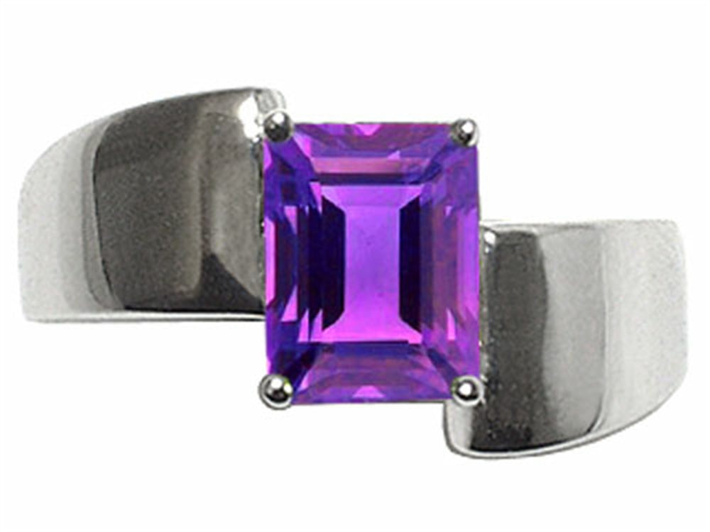 Tommaso Design Genuine Amethyst Ring