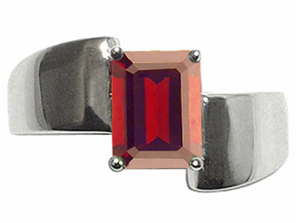 Tommaso Design Genuine Garnet Ring