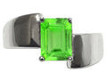 Tommaso Design Emerald Octagon Cut 8x6mm Genuine Peridot Ring