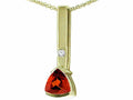 Tommaso Design Trillion 7mm Genuine Garnet Pendant Necklace