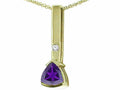 Tommaso Design Trillion 7mm Genuine Iolite Pendant Necklace