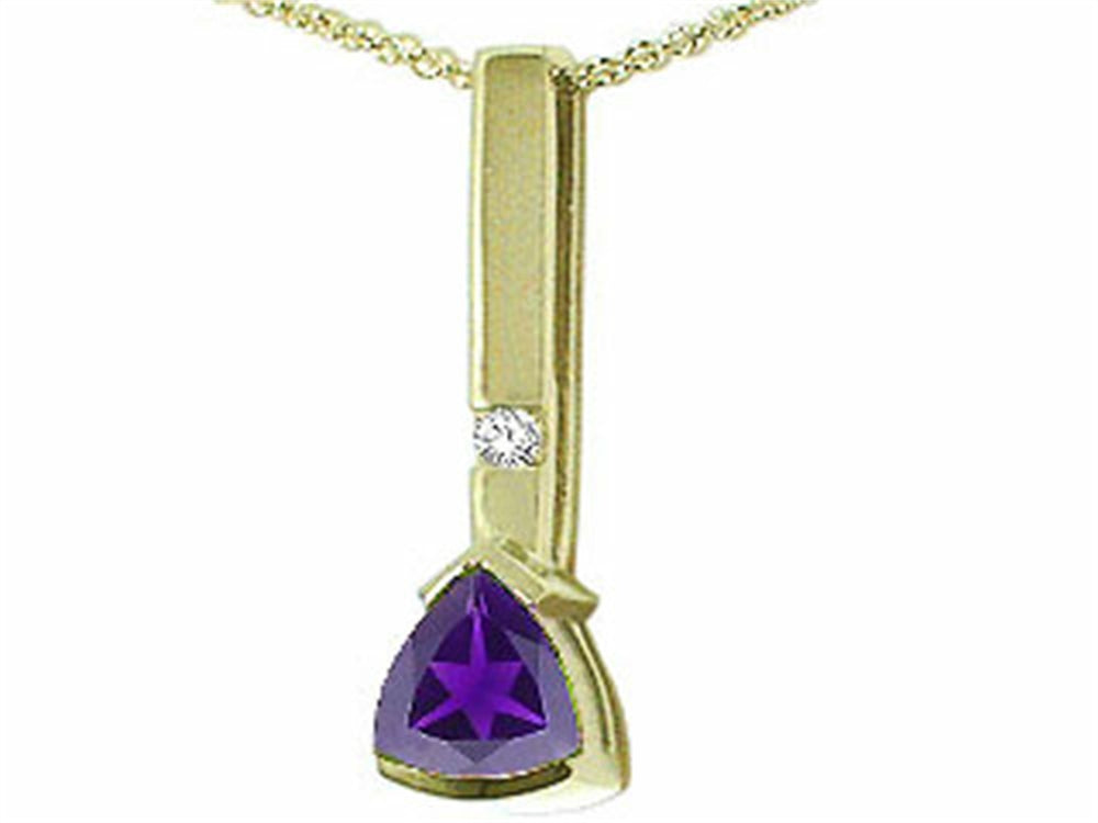 Tommaso Design Trillion 7mm Genuine Iolite Pendant Necklace