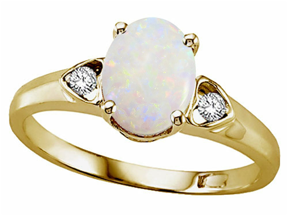Tommaso Design Genuine Opal Ring