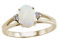 Tommaso Design Oval Genuine Opal Ring