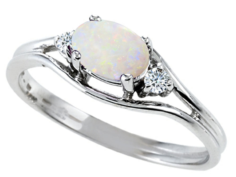 Tommaso Design Genuine Opal Ring