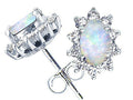 Tommaso Design Oval 6x4mm Genuine Opal Earrings