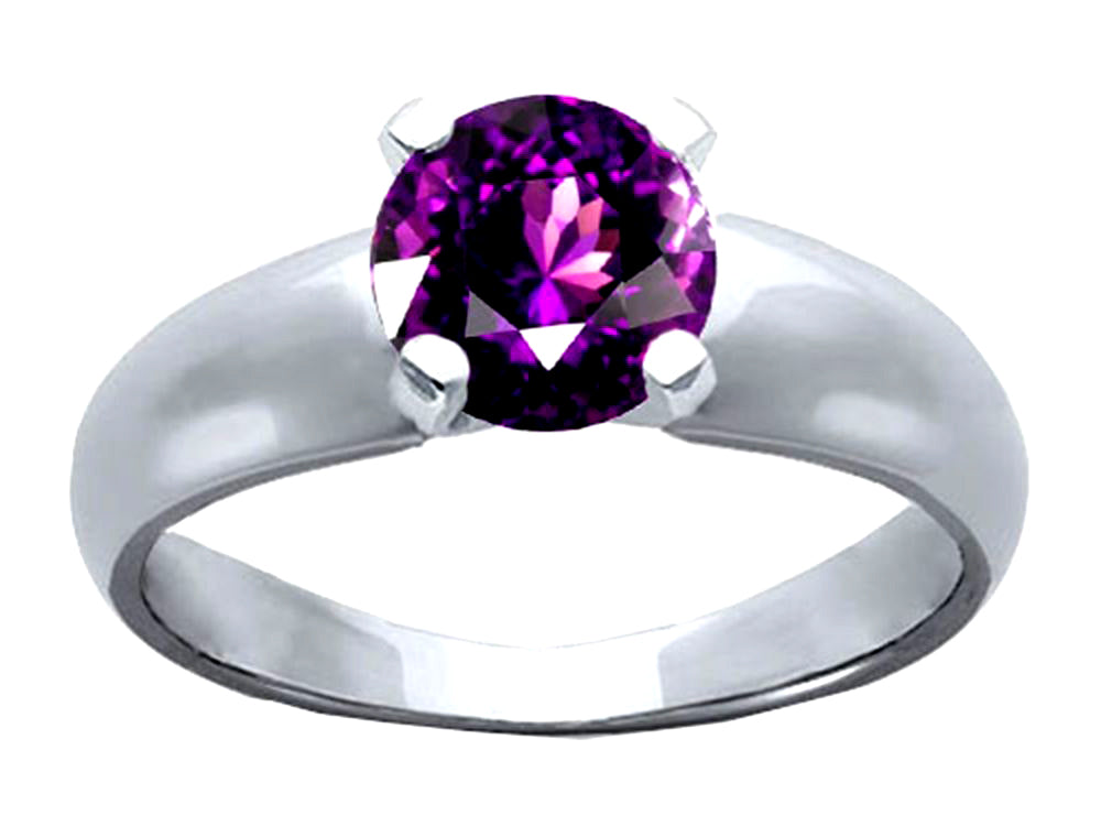 Tommaso Design Genuine Amethyst Ring