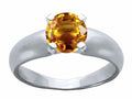 Tommaso Design Round 6mm Genuine Citrine Ring