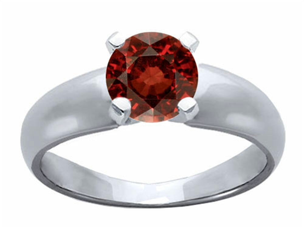 Tommaso Design Genuine Garnet Ring