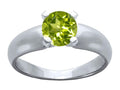 Tommaso Design Round 6mm Genuine Peridot Ring