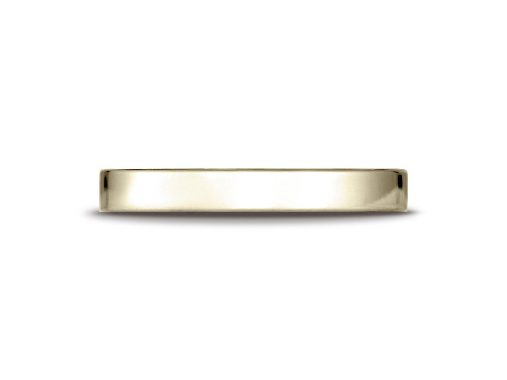 Benchmark 14k Gold 3mm Traditional Flat Wedding Band / Ring