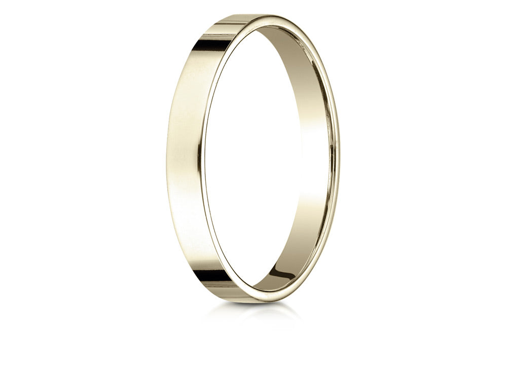 Benchmark 14k Gold 3mm Traditional Flat Wedding Band / Ring