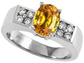 Tommaso Design Oval 8x6 mm Genuine Citrine Ring