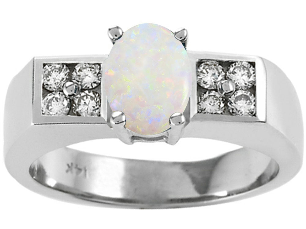 Tommaso Design Genuine Opal Ring
