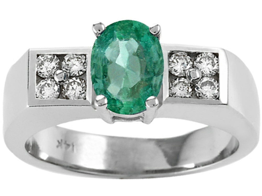 Tommaso Design Genuine Emerald Ring