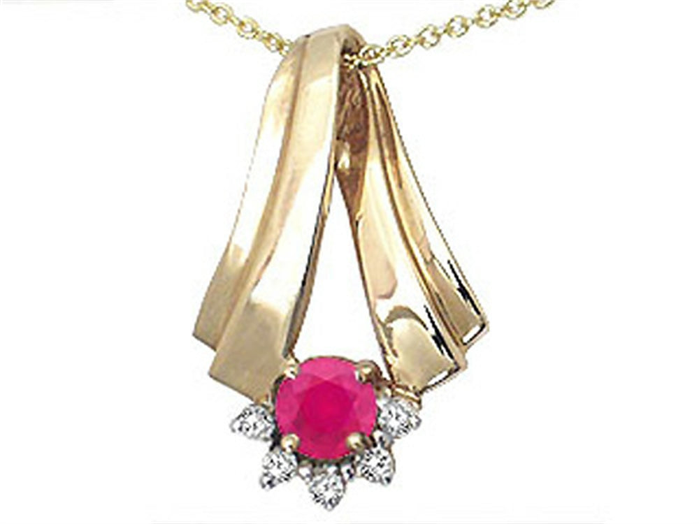 Tommaso Design Ruby Pendant Necklace