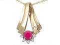Tommaso Design Ruby Pendant Necklace