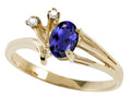 Tommaso Design Oval 6x4mm Genuine Iolite Ring