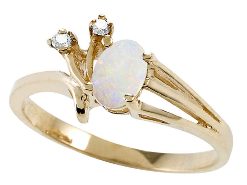 Tommaso Design Genuine Opal Ring