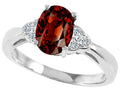 Tommaso Design Genuine Garnet Ring