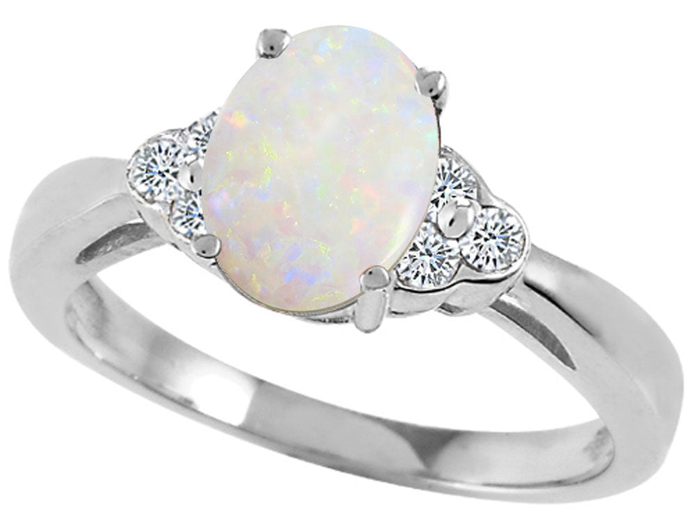 Tommaso Design Genuine Opal Ring