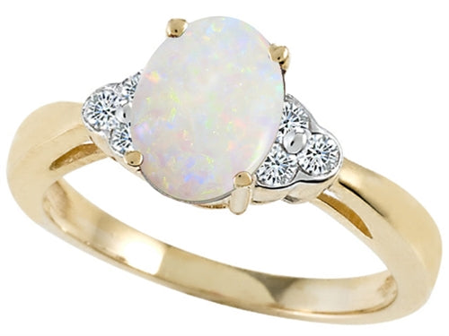 Tommaso Design Genuine Opal Ring