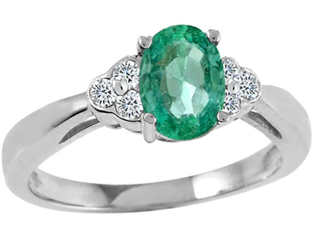 Tommaso Design Genuine Emerald Ring