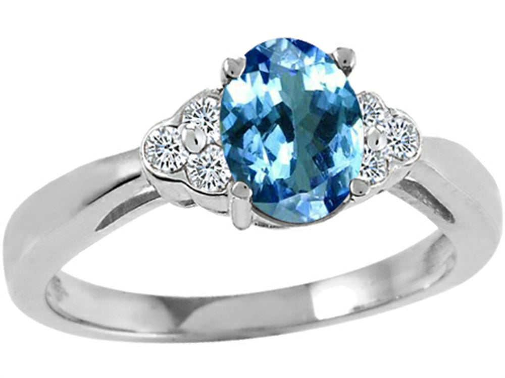 Tommaso Design Oval 7x5mm Genuine Tanzanite Ring