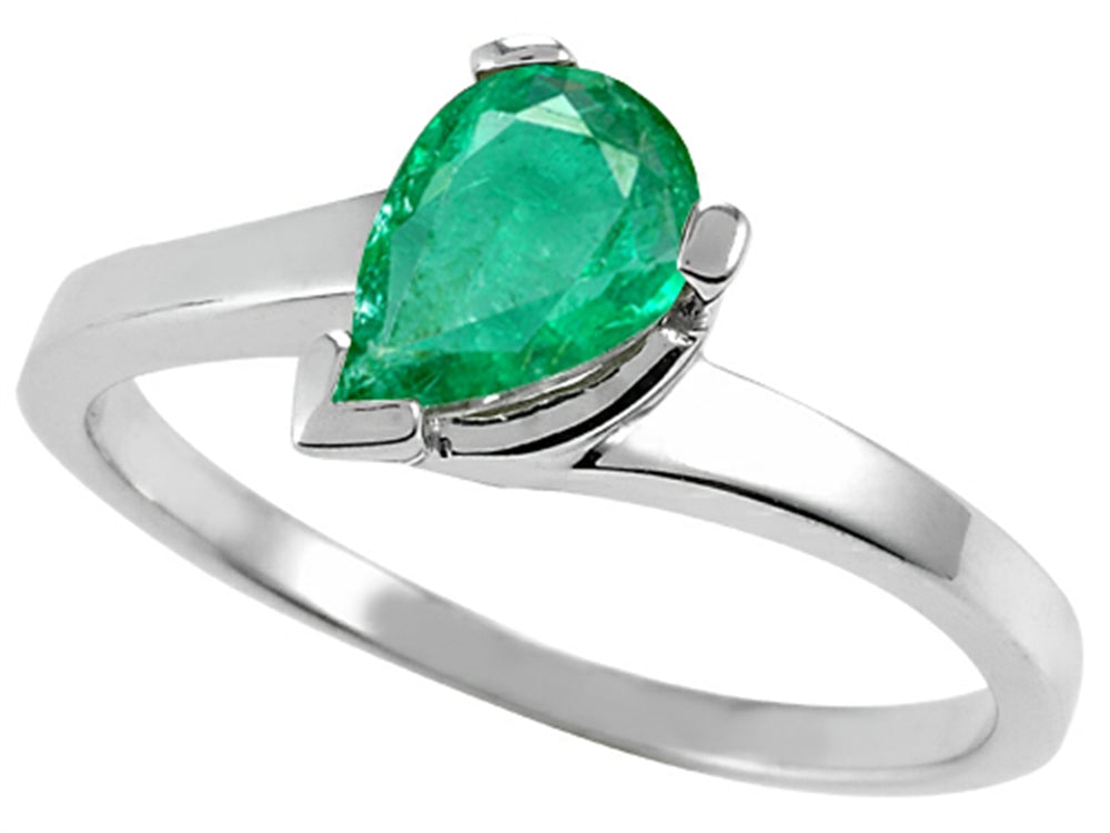 Tommaso Design Genuine Emerald Ring