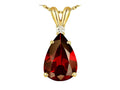 Star K Pear Shap 8x6 mm Genuine Garnet Pendant Necklace