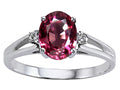 Tommaso Design Oval 8x6 mm Genuine Rhodolite Ring