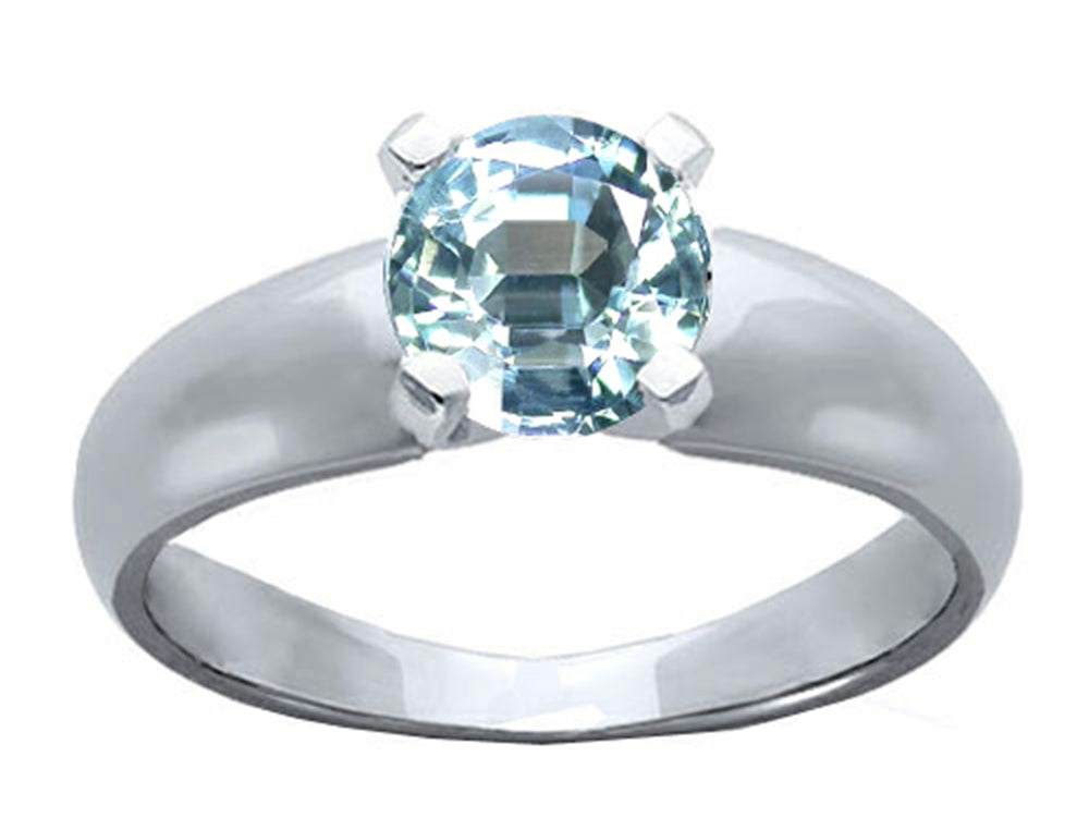 Tommaso Design Genuine Aquamarine Ring