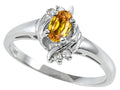 Tommaso Design Oval 5x3 mm Genuine Citrine Ring