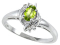 Tommaso Design Oval 5x3 mm Genuine Peridot Ring