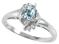 Tommaso Design Genuine Aquamarine Ring