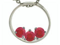 Tommaso Design Circle Of Love Genuine Ruby Pendant Necklace