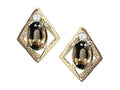 Tommaso Design Oval 5x3mm Genuine Smoky Quartz Earrings