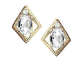 Tommaso Design Oval 5x3mm Genuine White Topaz Earrings