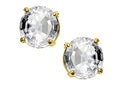 Tommaso Design Round 6 mm Genuine White Topaz Earrings Studs
