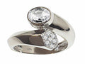 Tommaso Design Genuine White Topaz Ring