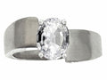 Tommaso Design Genuine White Topaz Ring