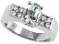 Tommaso Design Genuine White Topaz Ring