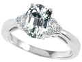 Tommaso Design Genuine White Topaz Ring