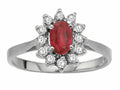 Tommaso Design Genuine Ruby Ring