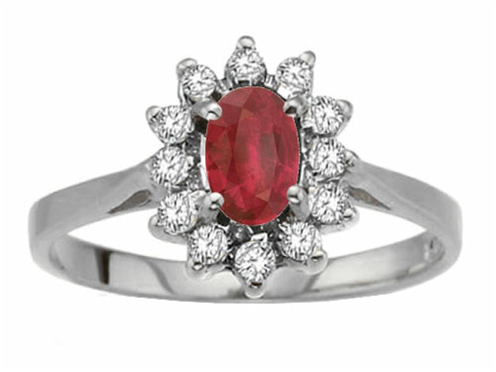 Tommaso Design Genuine Ruby Ring