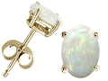 Tommaso Design Oval 7x5 mm Genuine Opal Earrings