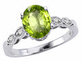 Tommaso Design Oval 8x6mm Genuine Peridot Ring