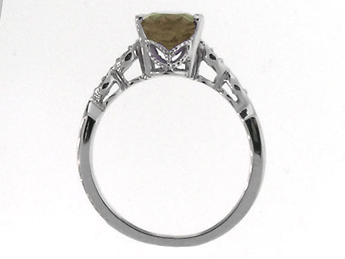 Tommaso Design Oval 8x6mm Genuine Smoky Quartz Ring