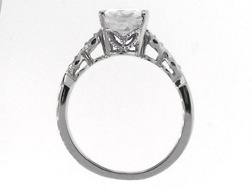Tommaso Design 8x6 Genuine White Topaz Ring