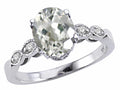 Tommaso Design 8x6 Genuine White Topaz Ring